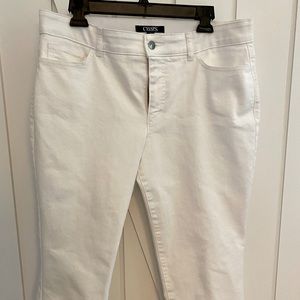 Chaps white jeans capris - size 14